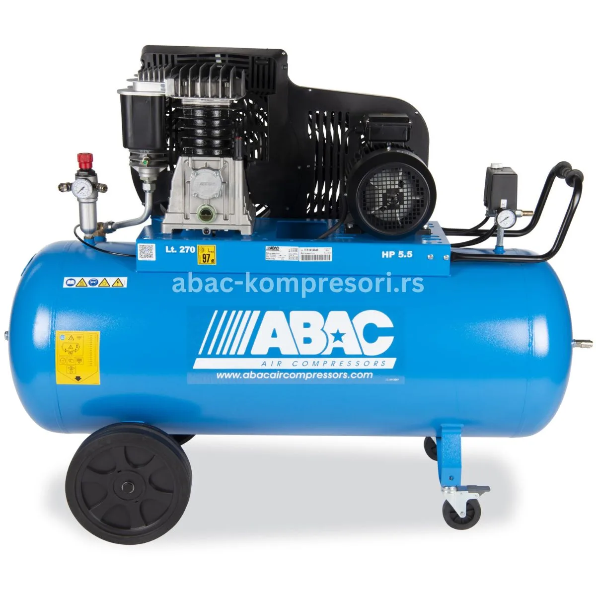 ABAC PRO 5900 270 CT5.5 — 4,1 kW, 10 bar, rezervoar 270 l, prikaz 3