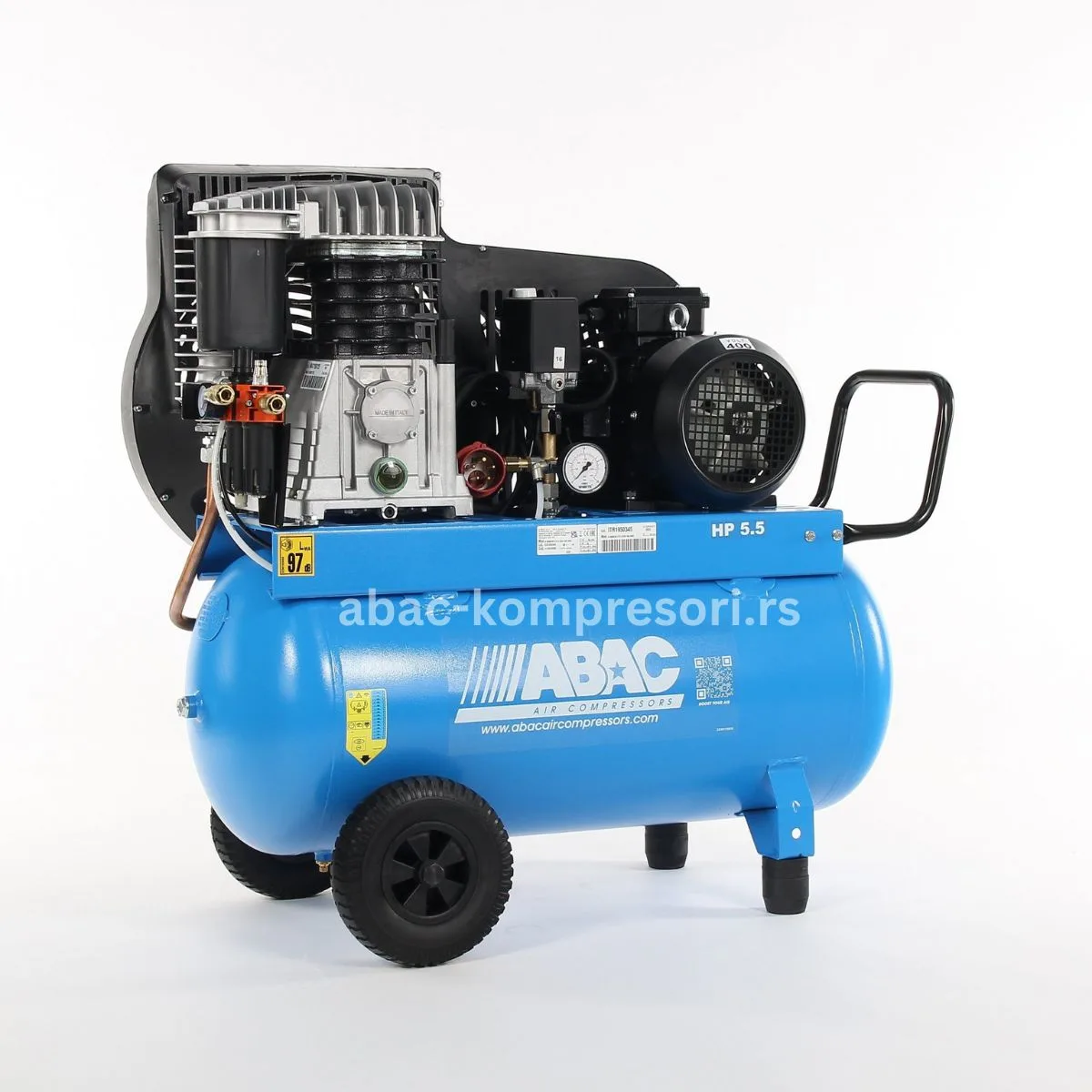 ABAC PRO B5900 / 90 CT5.5 — 4,1 kW, 15 bar, rezervoar 90 l, prikaz 2